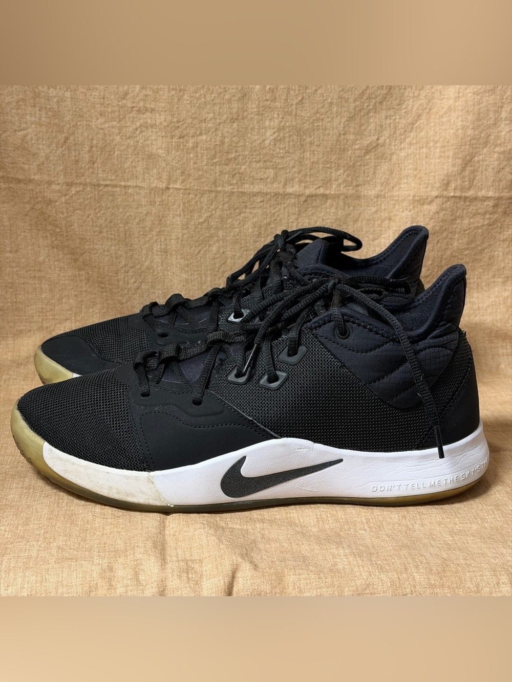 NIKE PG3 Paul George Black Basketball Shoes Men's Size 11